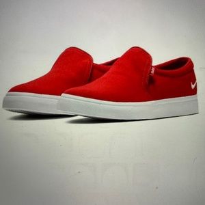 NIKE  Red Slip-On Athletic Shoe